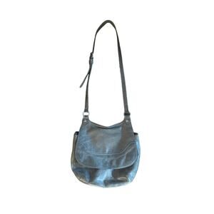 Frye 34DB130 Melissa Saddle Leather Purse Bag Distressed Gray Crossbody